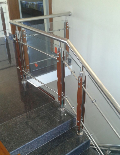 Stainless Steel with Wooden Balustrade and Glass Railing About Us